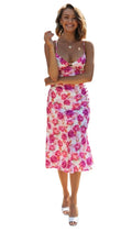 Women's V-Neck Printed Slip Dress for Spring/Summer