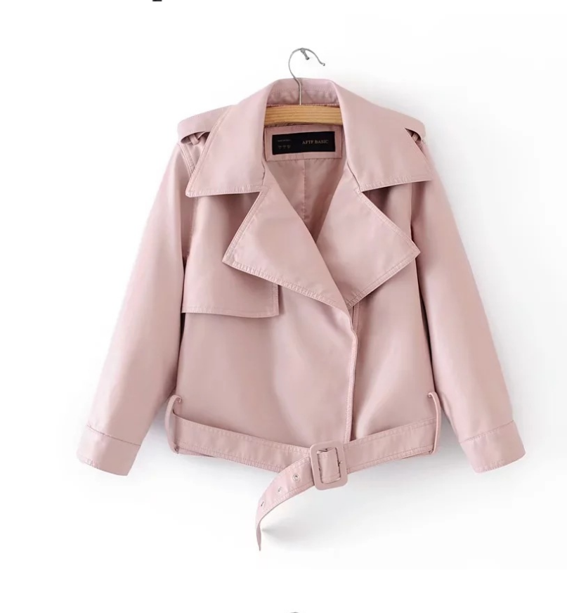 New Spring Autumn Short PU Leather Jacket (Motorcycle)