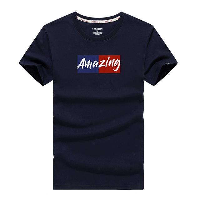 Men's Casual Solid Short Sleeve Cotton T-Shirt