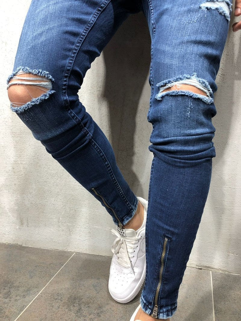 Men's Slim Fit Ripped Jeans and Trousers