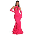 Backless Hollow-out Halter Dress for Women