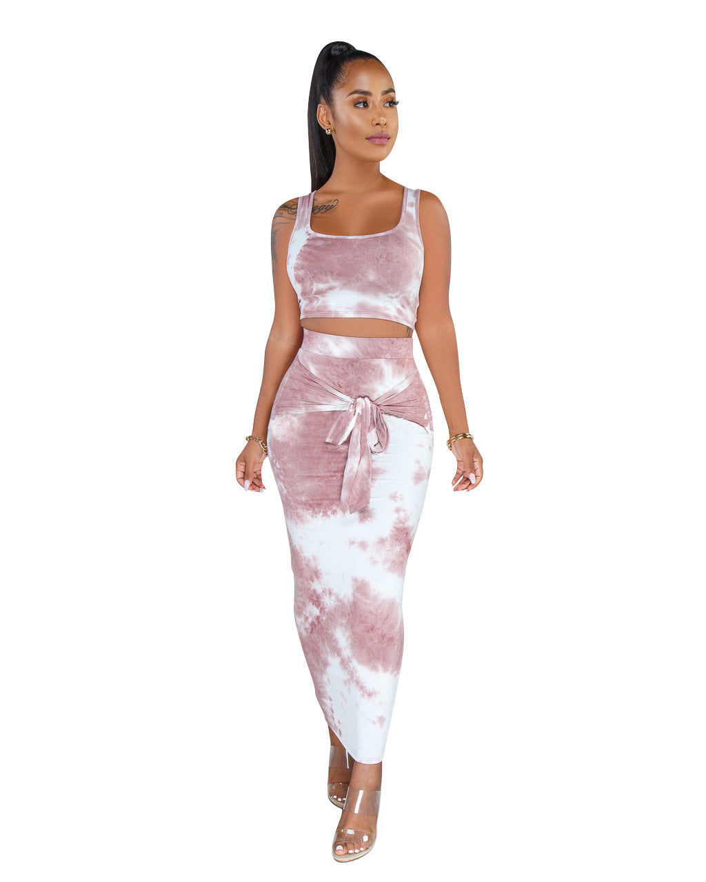 Summer Fashion Tie-Dye Women's 2-Piece Outfit Set