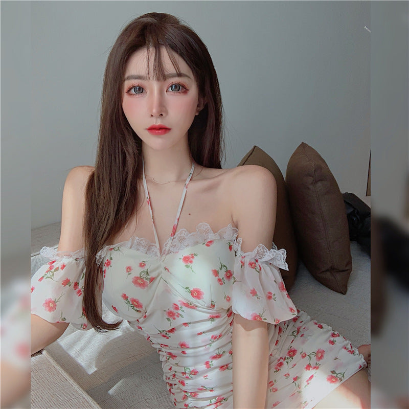 2020 New Summer Floral One-Shoulder Dress for Women