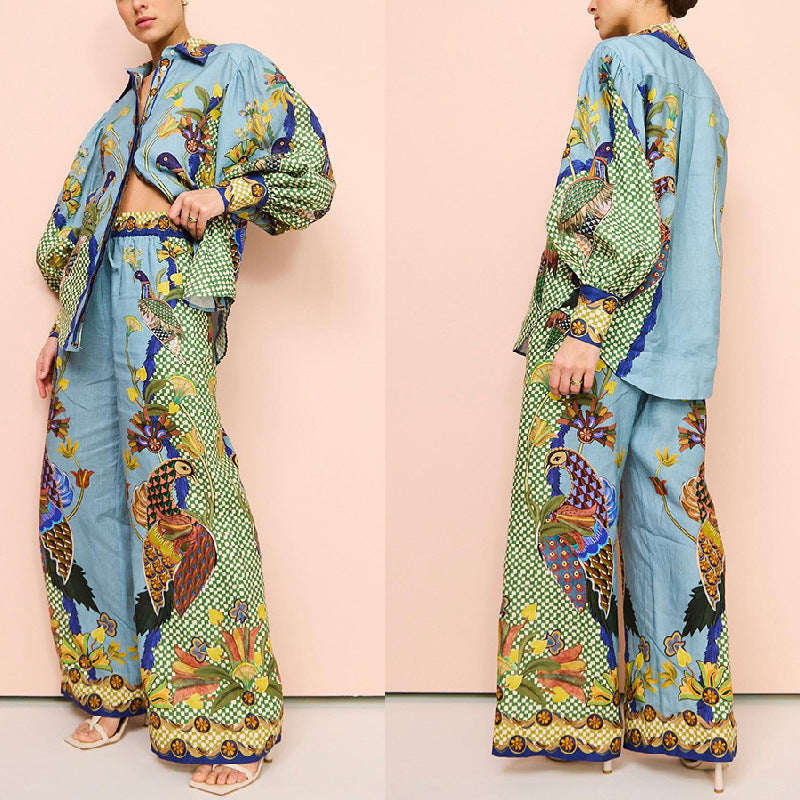 2023 Fashionable Two-Piece Set with Puff Sleeves