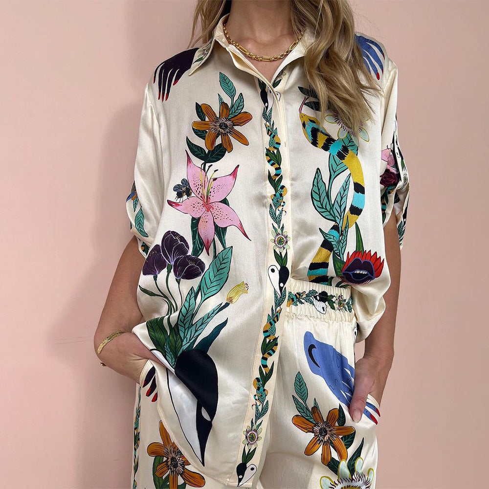 2023 Autumn Casual Printed Two-Piece Women's Set
