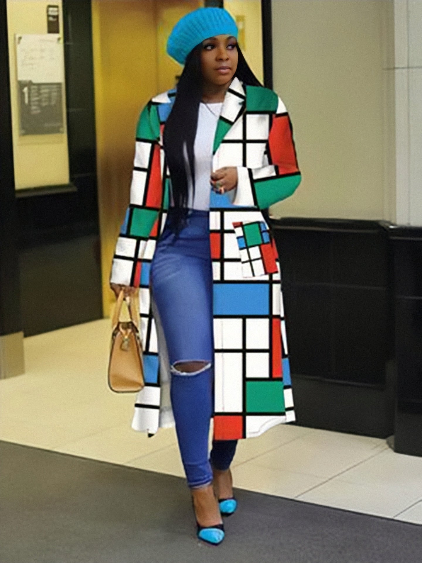 Spring African Women Long Sleeve Printed Dress S-5XL
