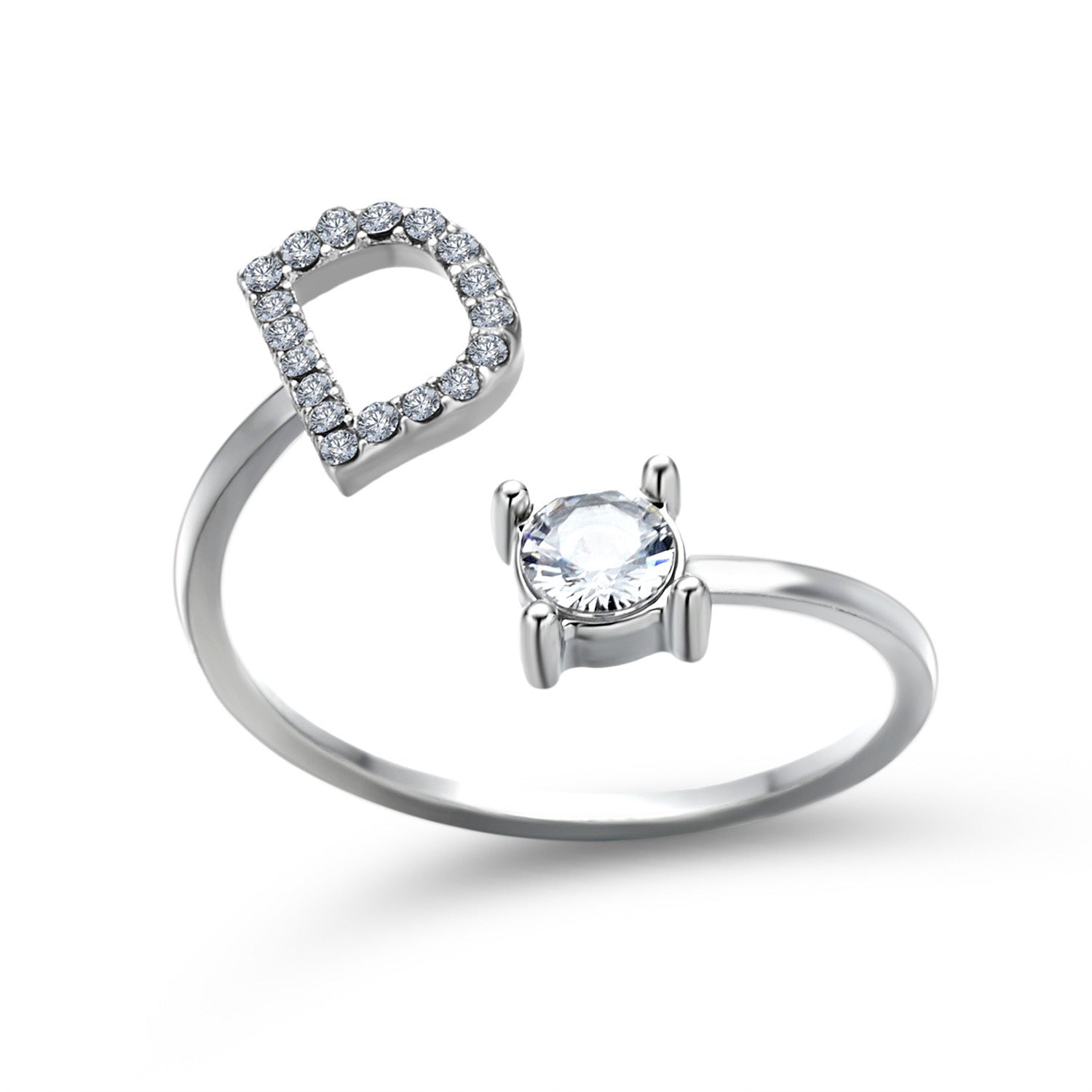 Evarisluxe Initial Letter Gold Ring