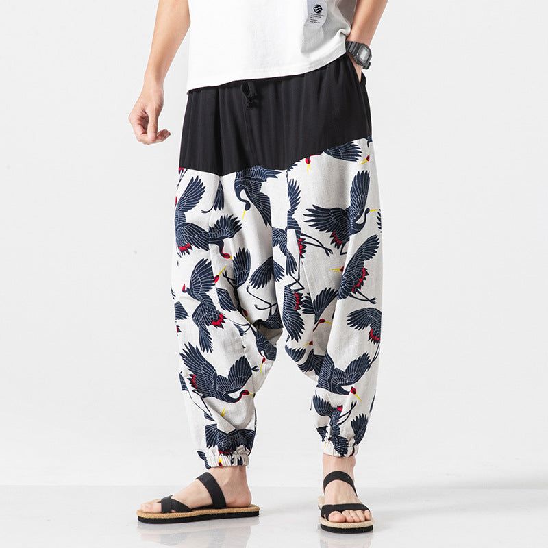 2019 Summer Men's Chinese Style Loose Harem Pants