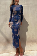 Tie-Dye Pleated Dress