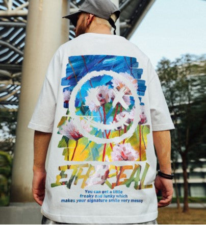Hip Hop Streetwear Loose Fit Devil T-Shirt for Men
