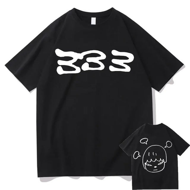 Bladee 333 Hip Hop Trend Cotton T-Shirt for Men & Women