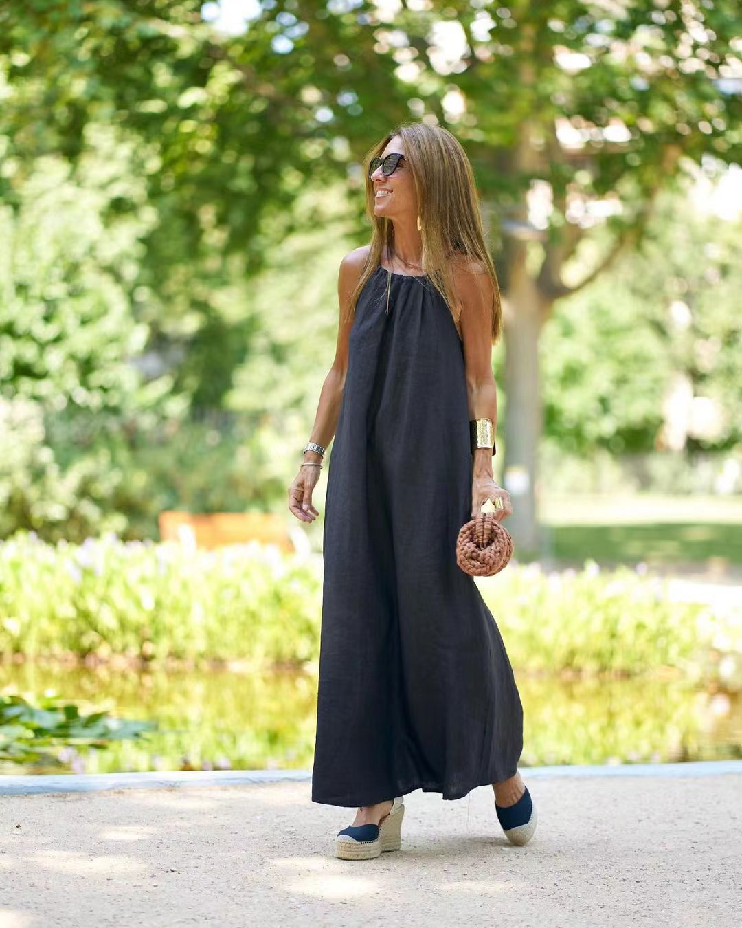 2024 Spring/Summer Women's Cotton-Linen Dress