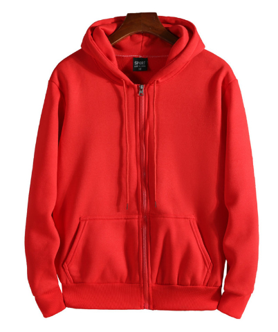 Cotton Hooded Zip Sweater Jacket