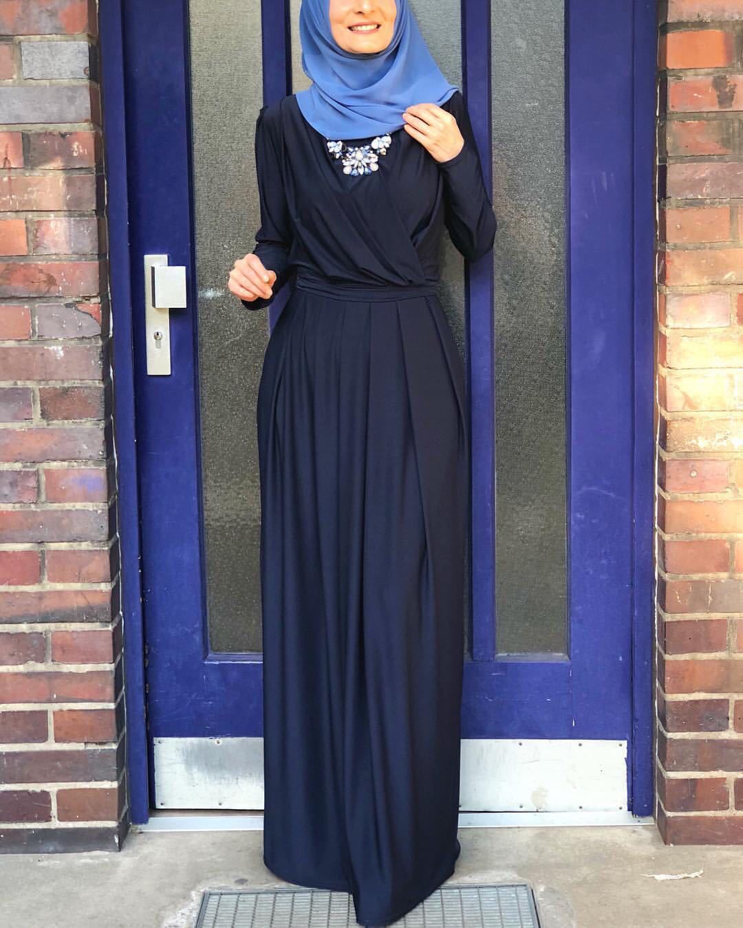 The Ligne Pure Solid Long Modest Dress | Evarisluxe