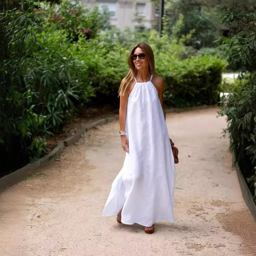 2024 Spring/Summer Women's Cotton-Linen Dress