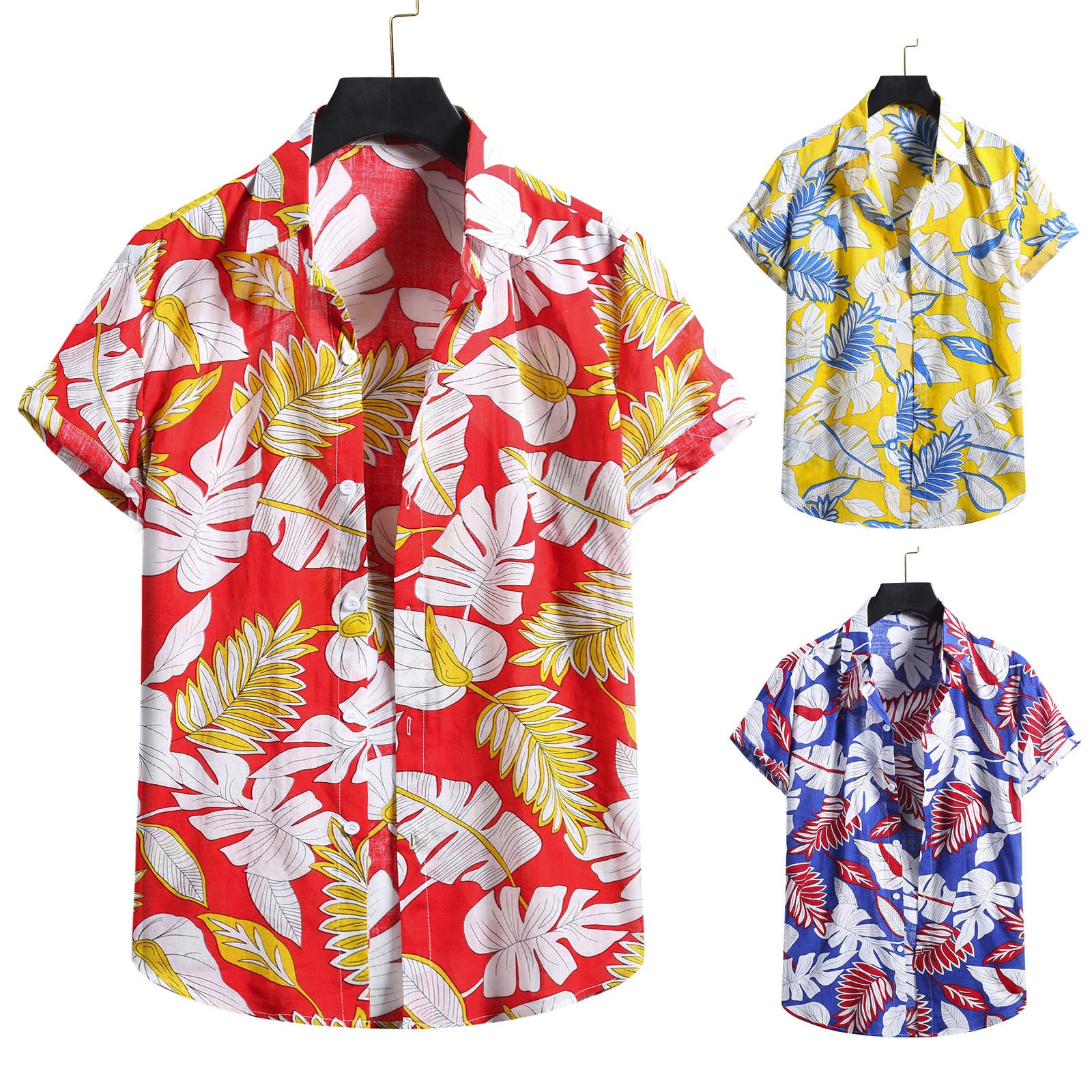 2023 Vintage Hawaiian Cotton Linen Short Sleeve Shirt