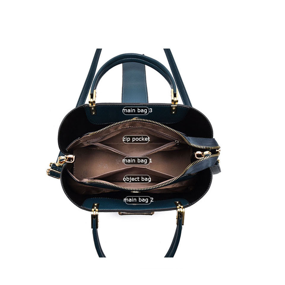 Luxury Snake Grain Leather Women's Tote & Crossbody Bag