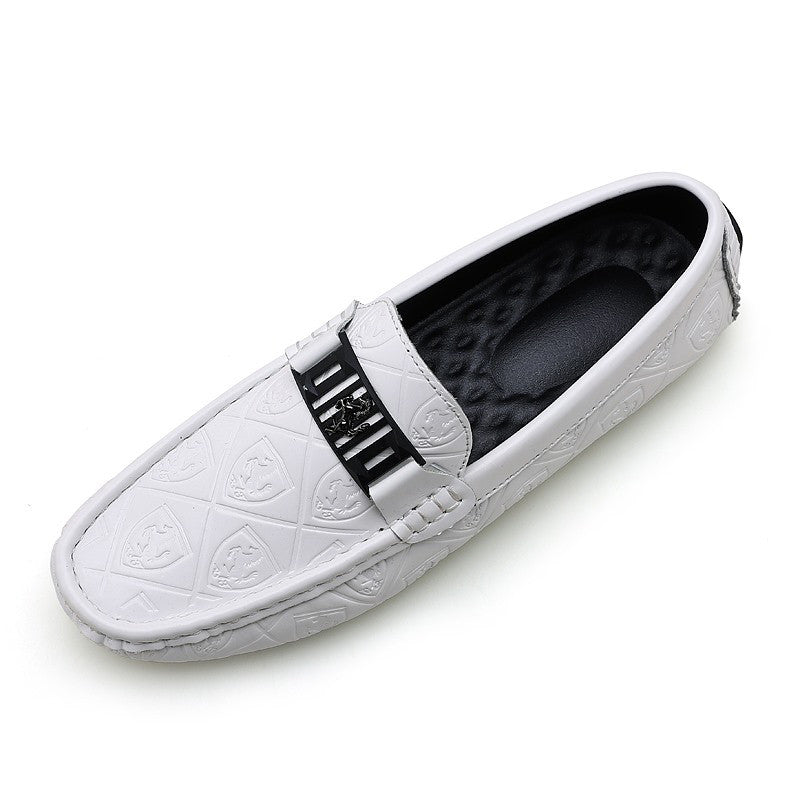 Men's Casual Leather Loafers - Korean Trendy Style