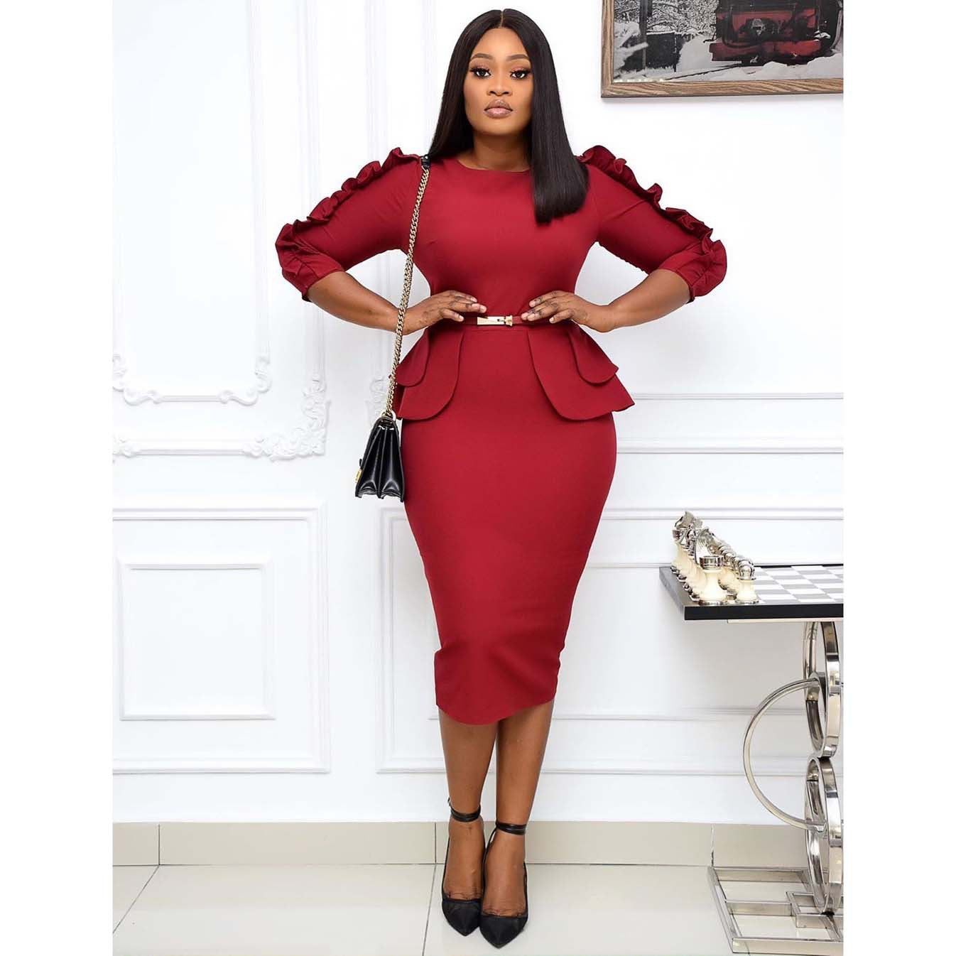 Elegant African Dress for Professional Office Commute