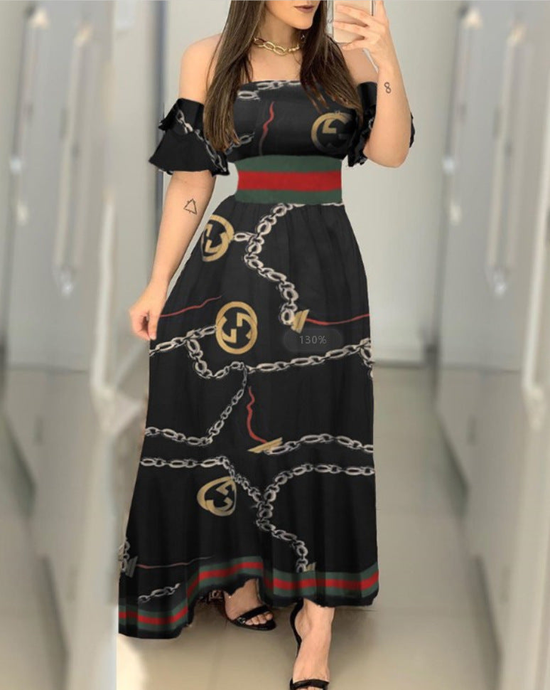Off-Shoulder Floral Print Dress for Women