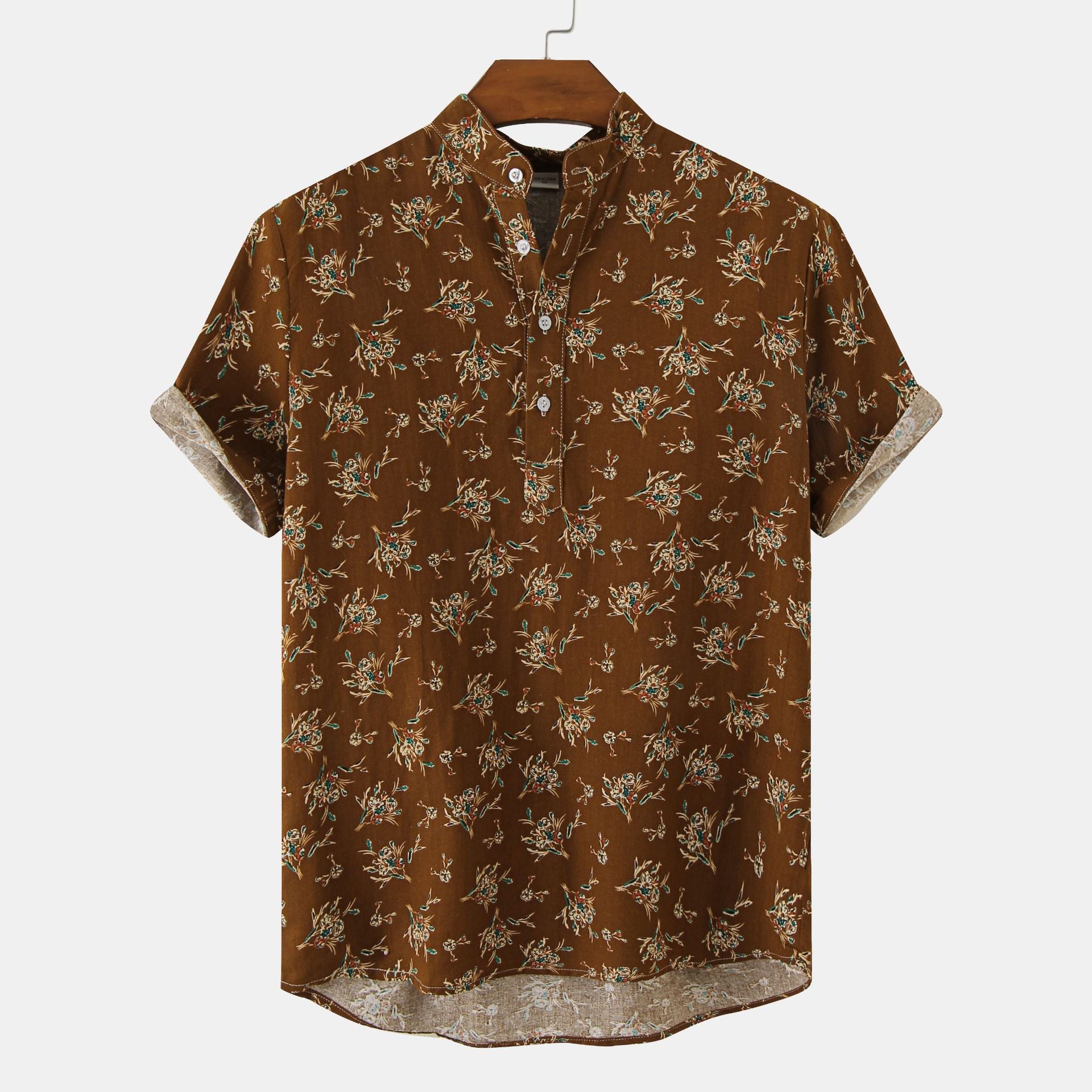 Summer Camouflage Print Short Sleeve Shirt for Men