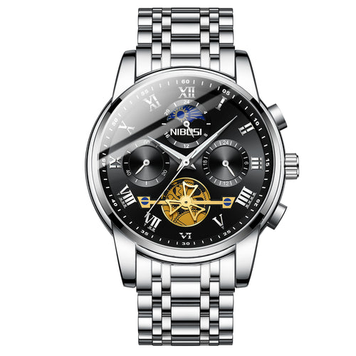 Casual Skeleton Mechanical Design Watch for Men