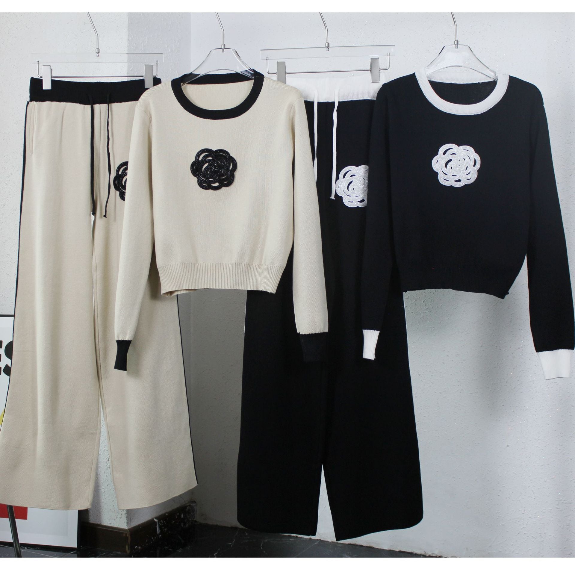 Autumn Winter Two-Piece Sweater Set for Women