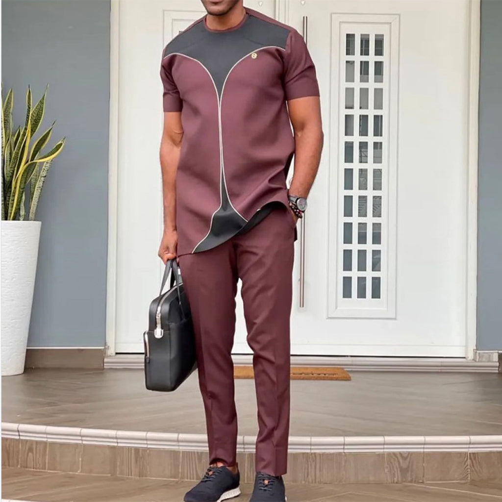 Black African Style Men's Suit for Atmospheric Fashion