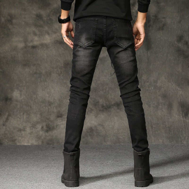 KANYE Distressed Denim Pants for Men - Slim Fit