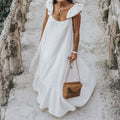 The Grande Vague Plus Size Ruffle Maxi Dress | Evarisluxe