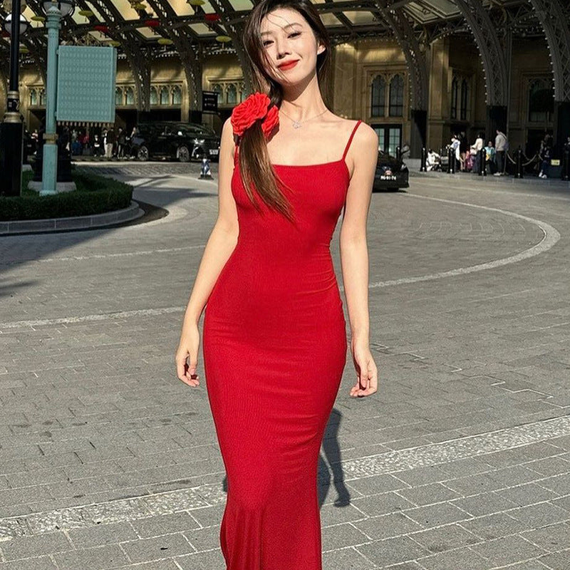 2024 Spring Women’s Sleeveless High-Waist Dress