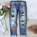Summer Hipster Denim Trousers with Holes