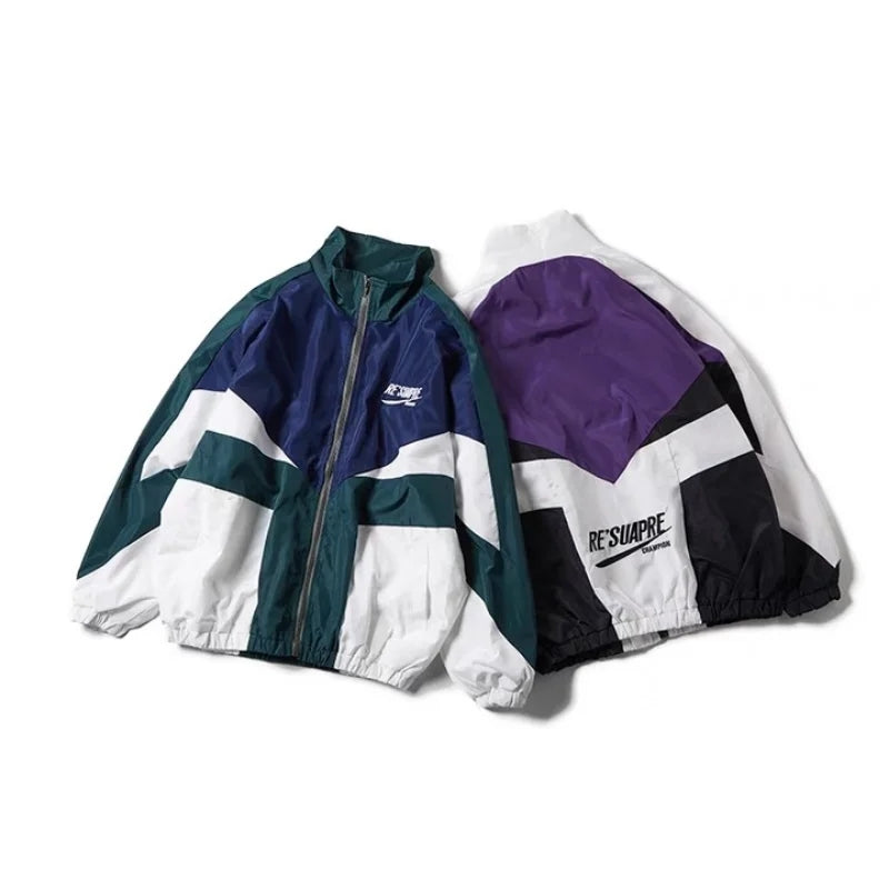 Deeptown Vintage Y2K Oversized Bomber Jacket for Women