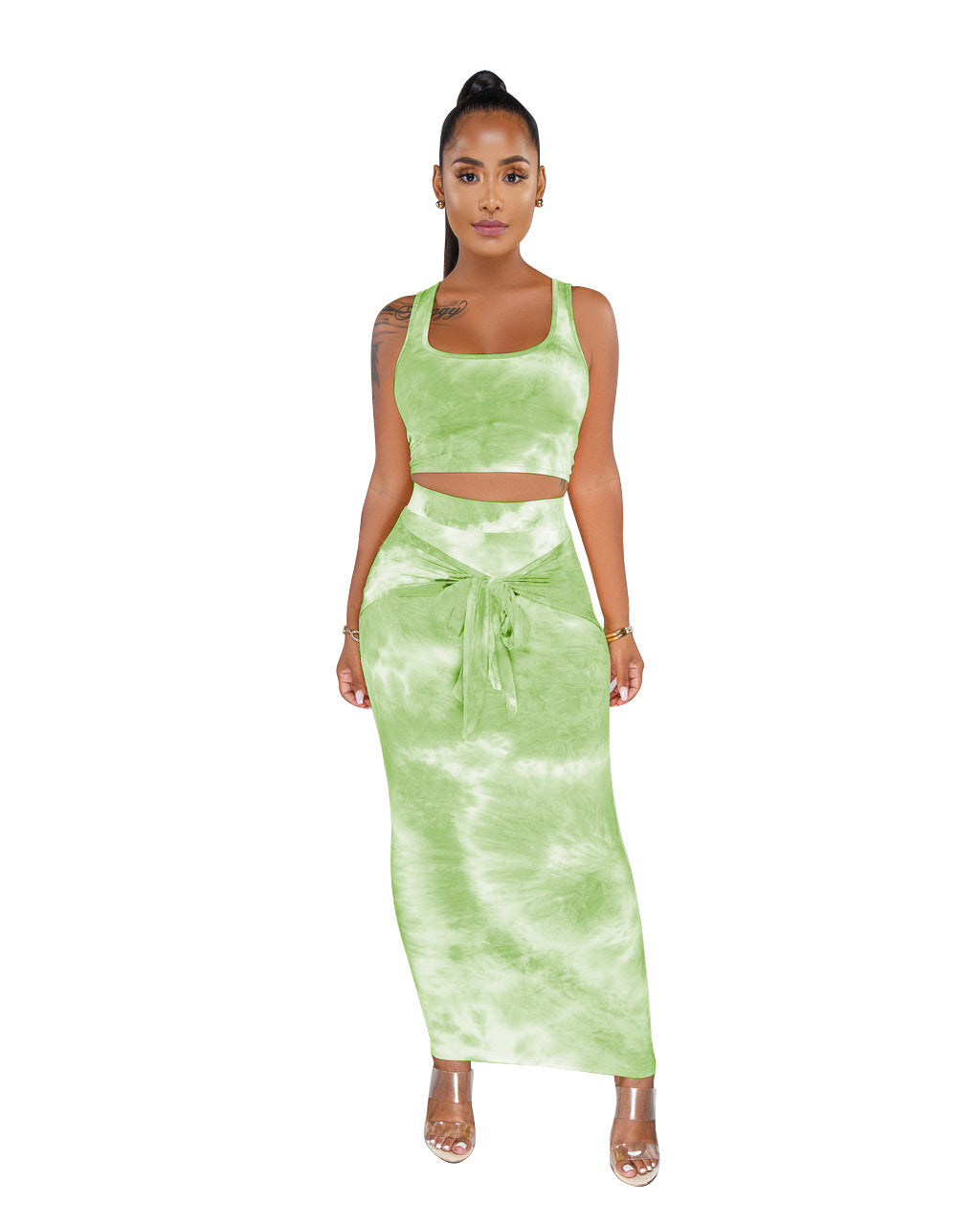 Summer Fashion Tie-Dye Women's 2-Piece Outfit Set