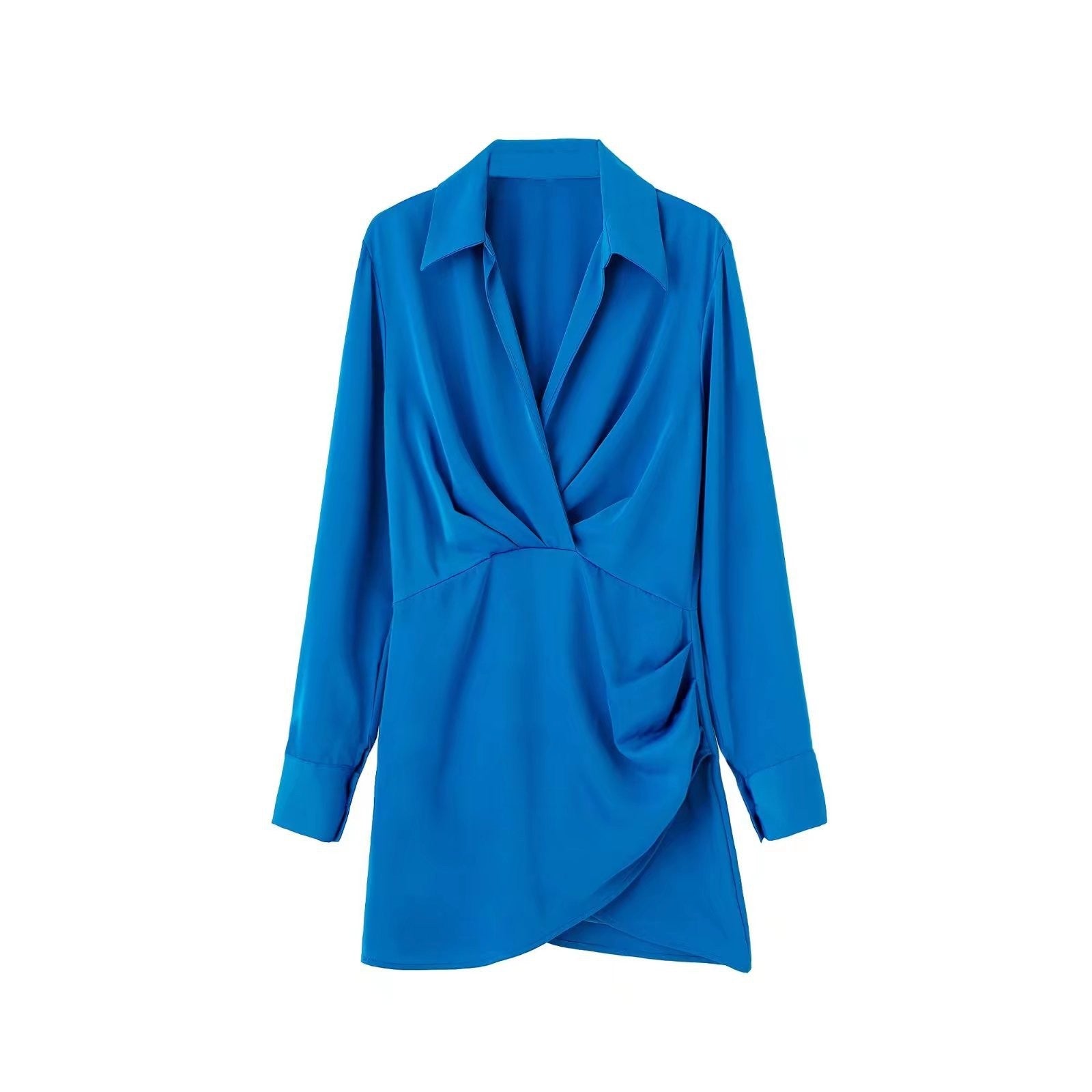2024 Spring/Summer Satin Long Sleeve Dress for Women