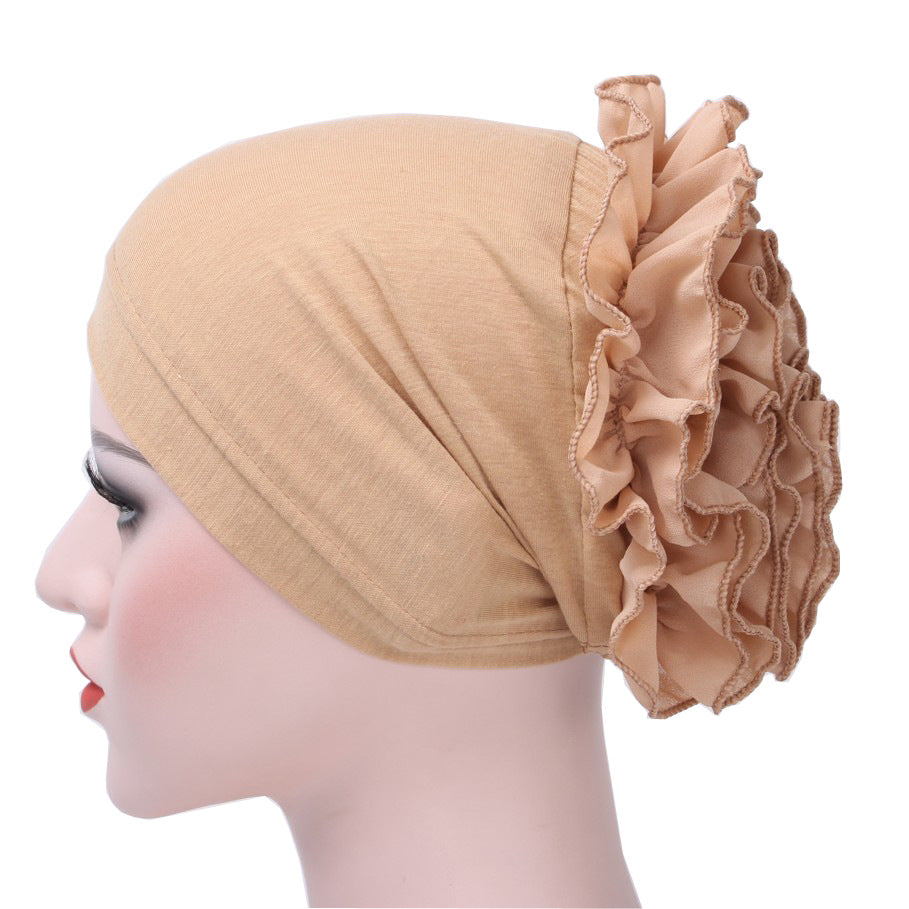 New Monochrome Muslim Chiffon Turban Hat (In Stock)