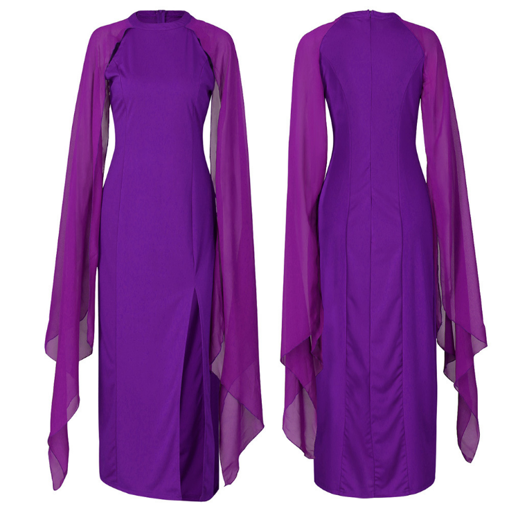 Summer Chiffon Maxi Dress for Women, Elegant Style