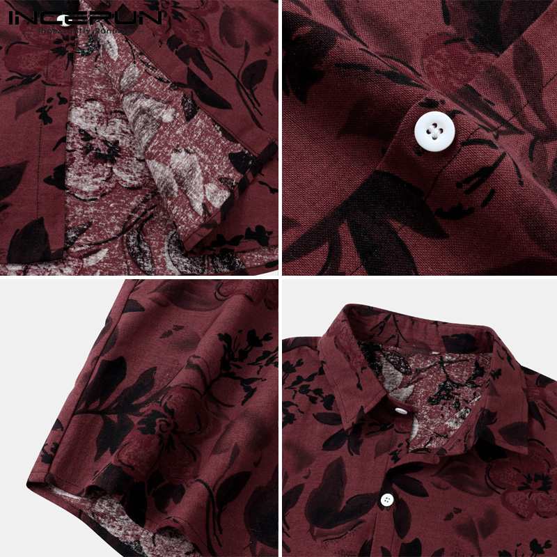 Men's Printed Cotton Hawaiian Shirt - Summer Streetwear