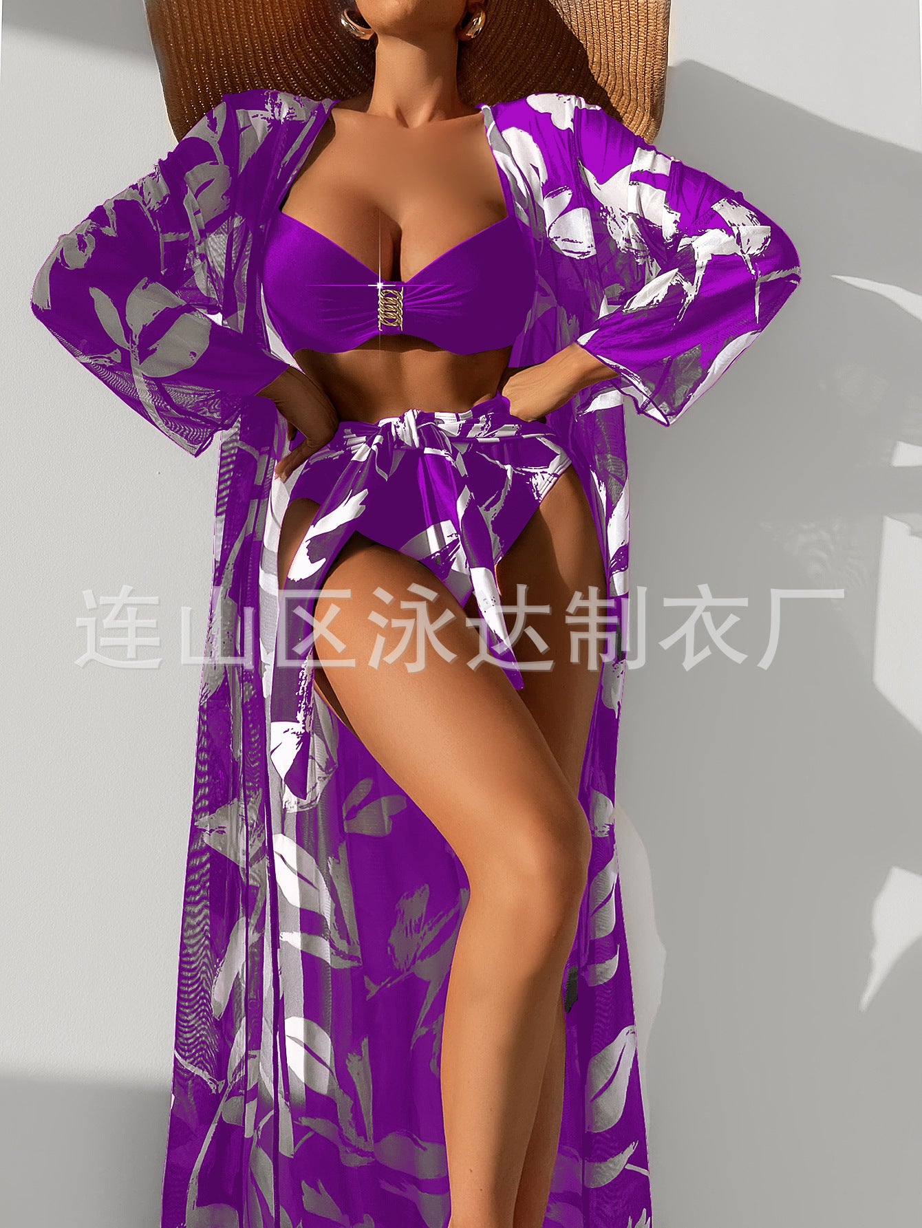 2023 Women's 3-Piece Long Sleeve Swimwear Set