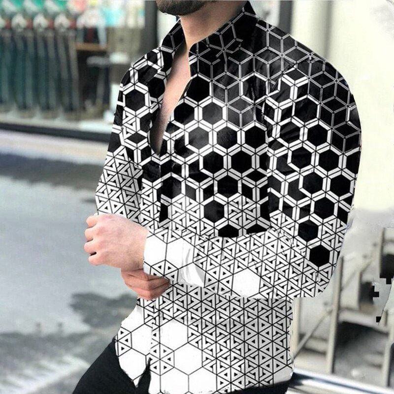 2021 Spring/Summer 3D Printed Men's Polo Shirt