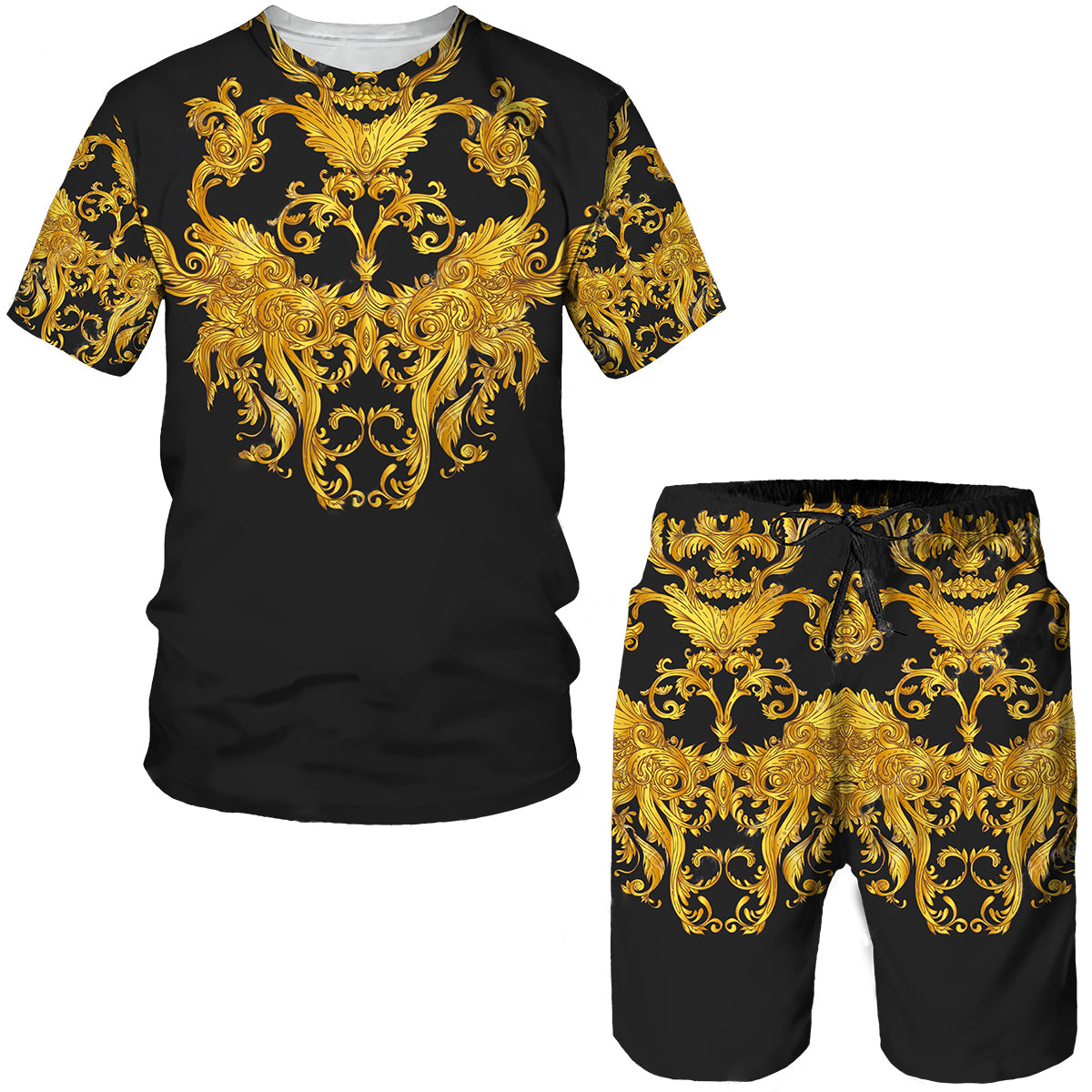 Men's 2-Piece 3D Print Sportswear Set - Summer Outfit