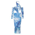Open-Back Irregular Split Dress for Women