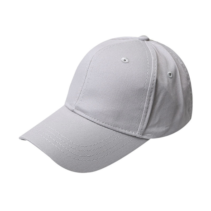 Summer Women's Ponytail Baseball Cap - Solid Color Design