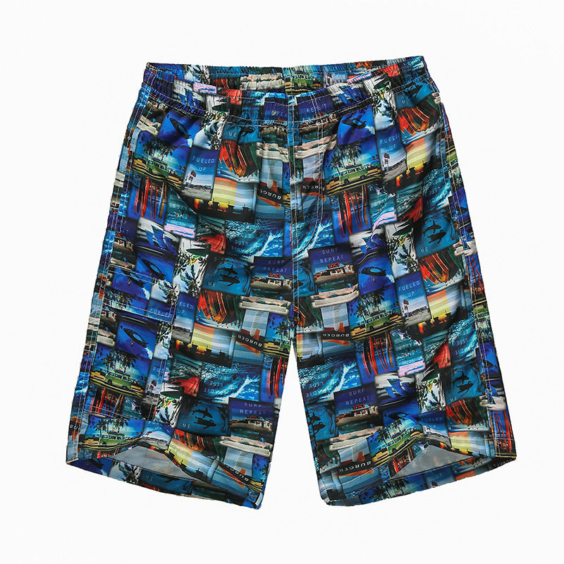 Hawaiian Men's Printed Short Sleeve Shirt, Summer Casual