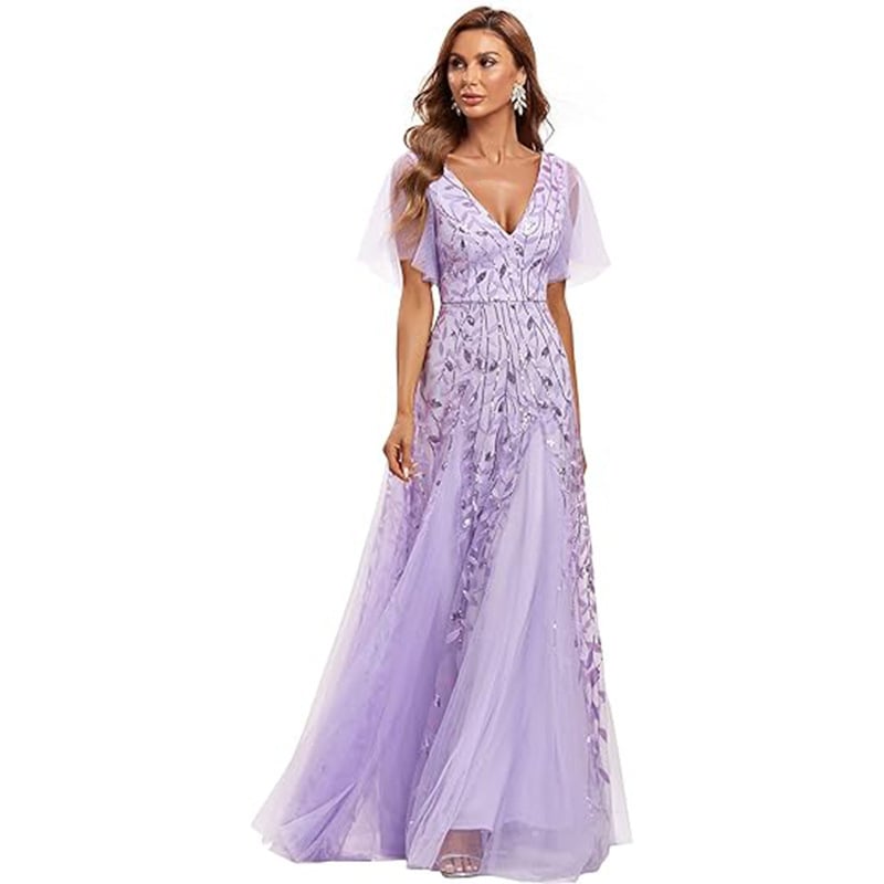 Evarisluxe Elegant Long Evening Dress for Women