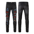 High Street Stylish Black Ripped Denim Pants for Men