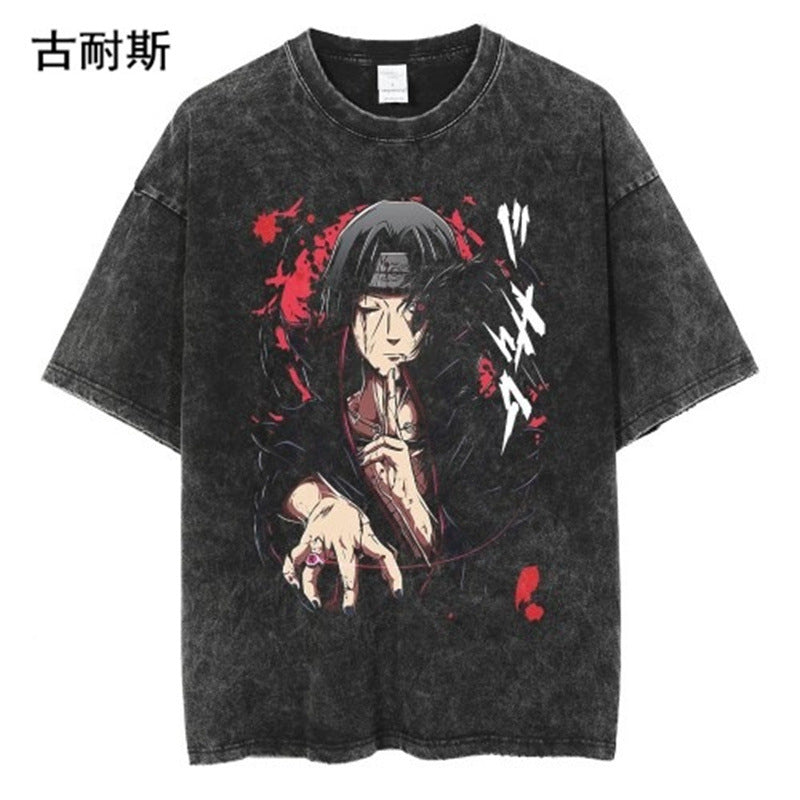 Vintage Loose-Fit Short Sleeve T-Shirt for Men