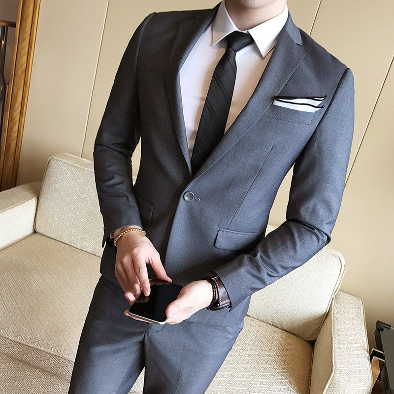Men's Fashion Two-Piece Suit Set for Spring/Fall 2019