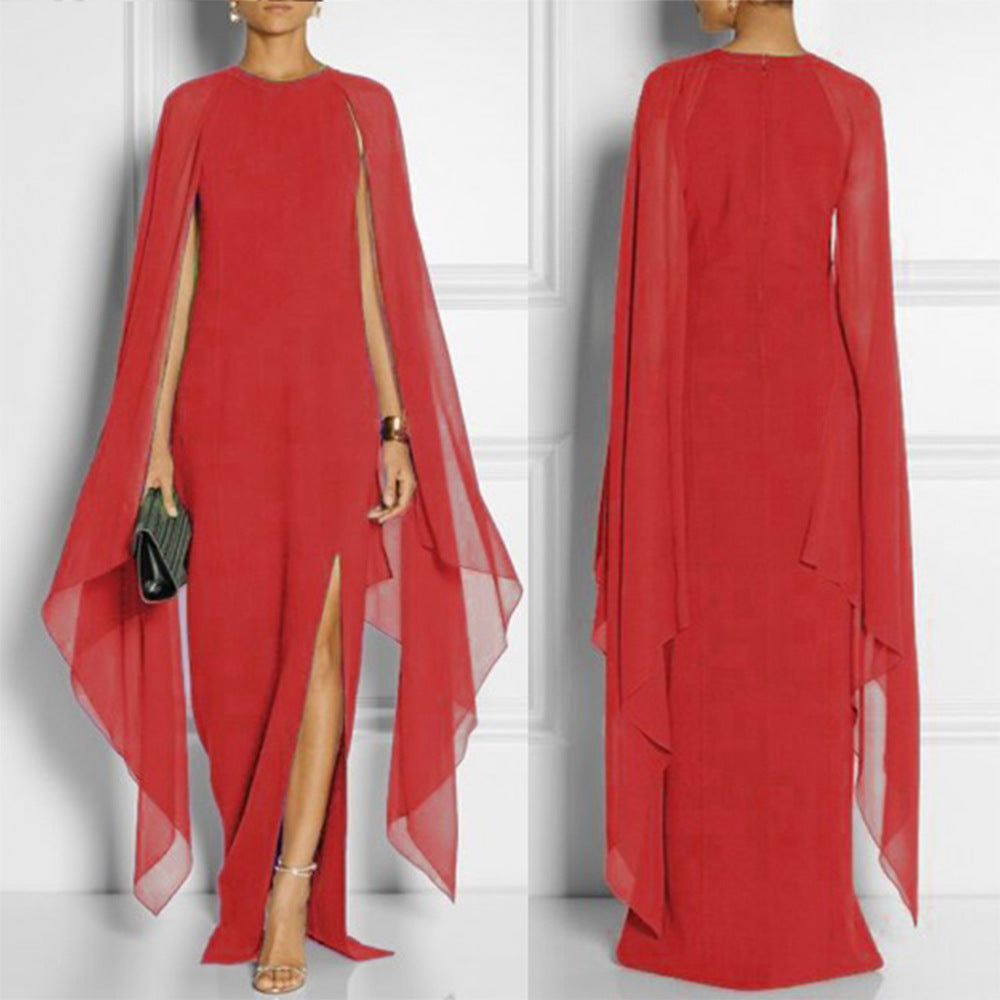Summer Chiffon Maxi Dress for Women, Elegant Style