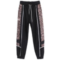 Retro Color-Blocked Leopard Print Sports Pants for Men